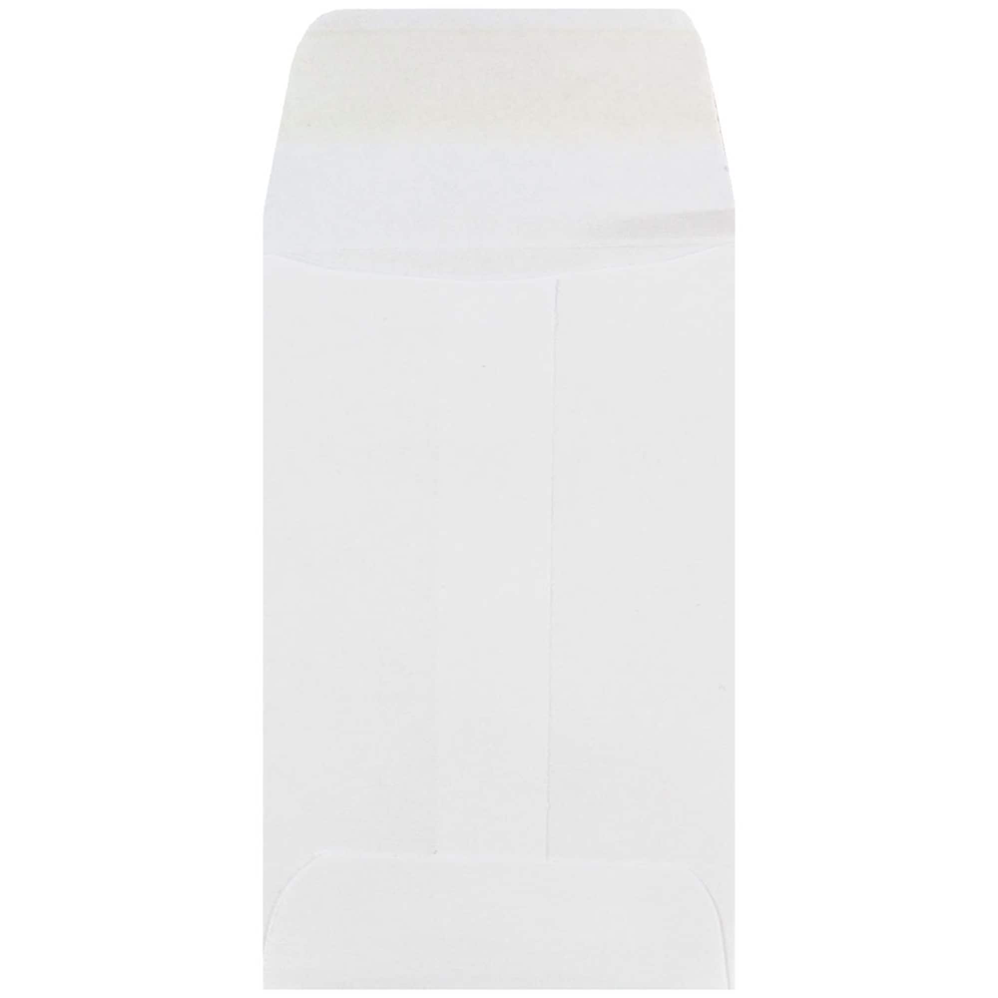 JAM Paper 2.25" x 3.5" White Coin Envelopes